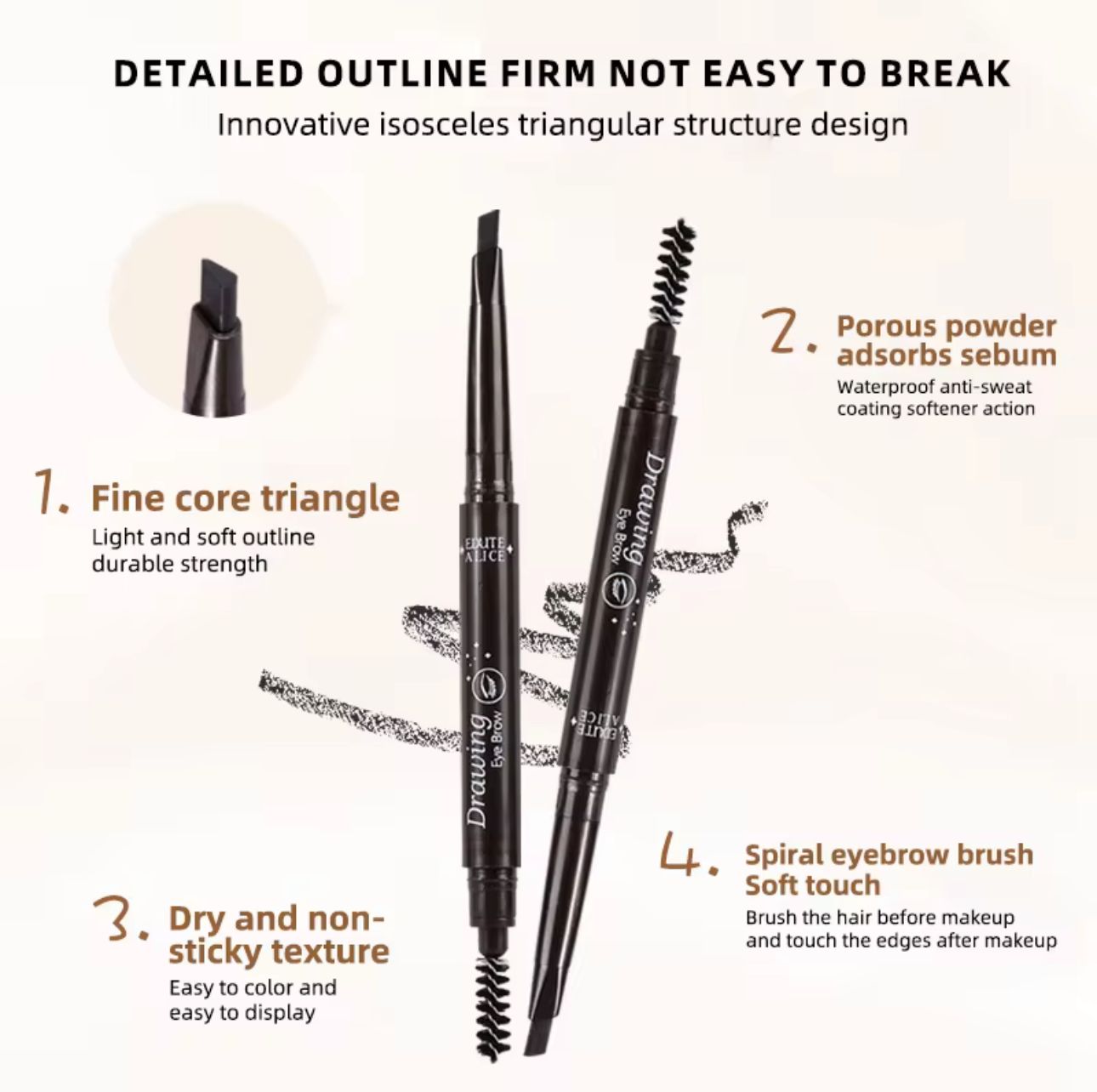 Eyebrow Pencil 2-in-1