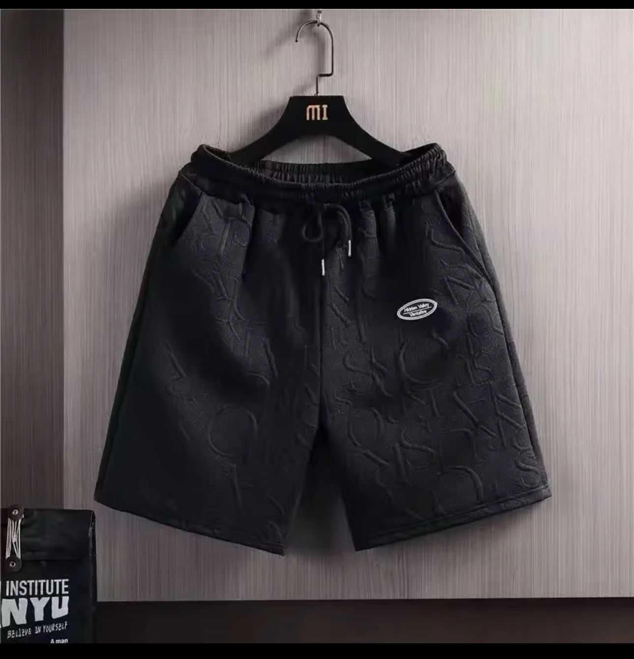 T shirt Shorts 2 Pieces Set Black Tracksuit Men's 3d