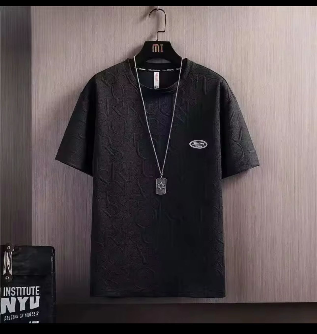 T shirt Shorts 2 Pieces Set Black Tracksuit Men's 3d