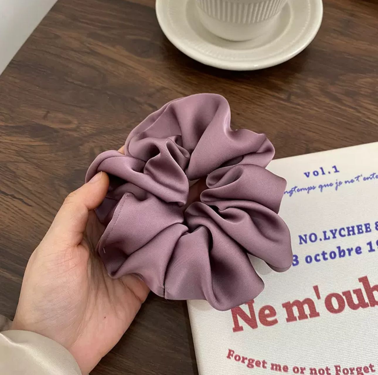Satin large intestine tie head rope hair tie for women