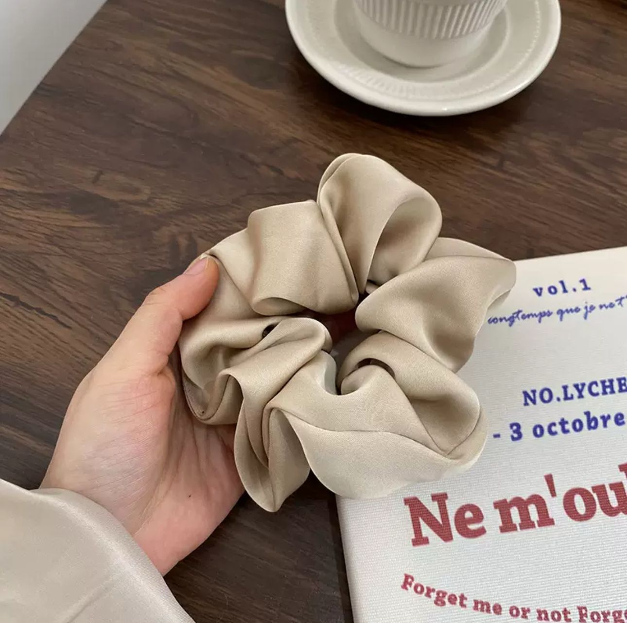 Satin large intestine tie head rope hair tie for women