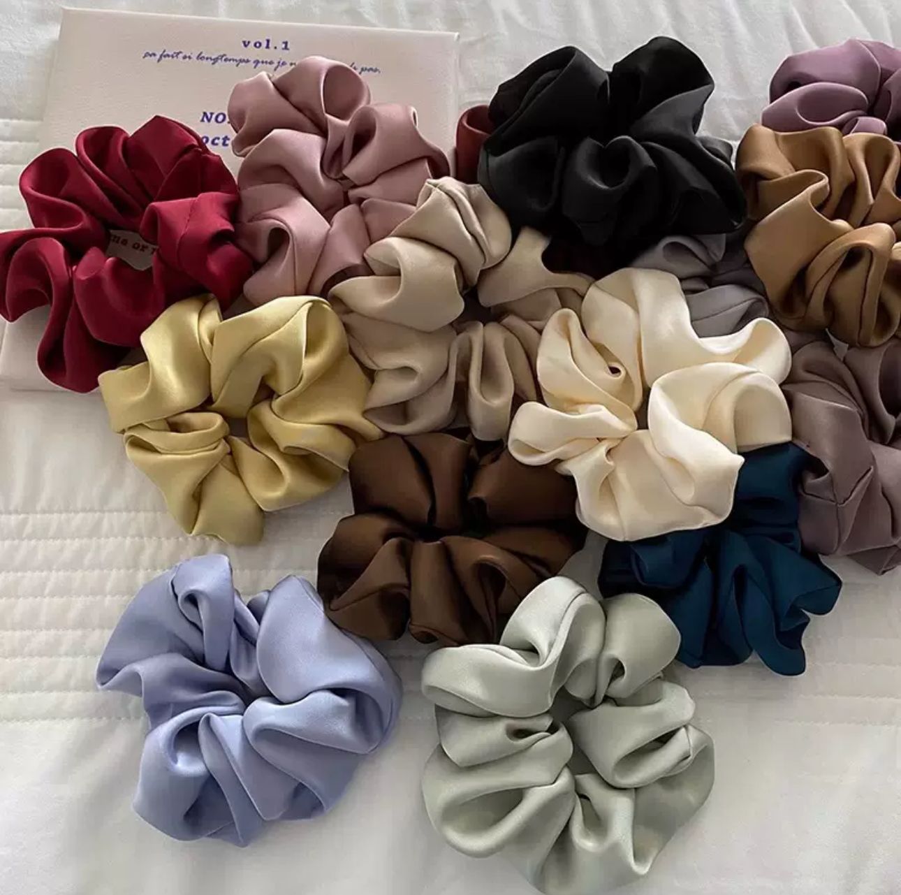 Satin large intestine tie head rope hair tie for women
