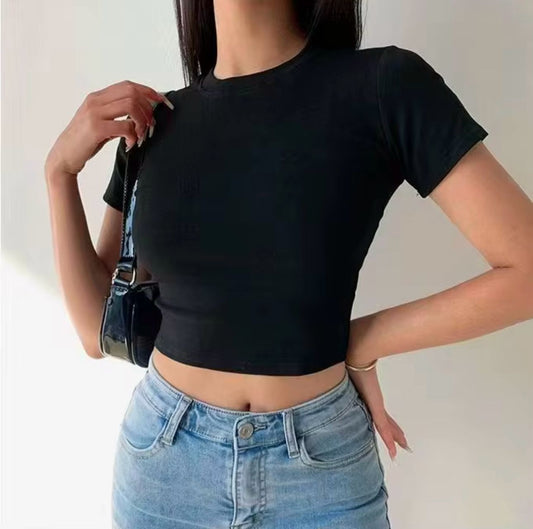 Summer Women's Clothing Versatile T-shirt Wholesale Crop Top