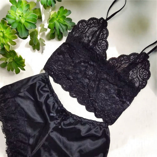 Sexy Sleepwear Lingerie Sleeveless V-Neck Babydoll