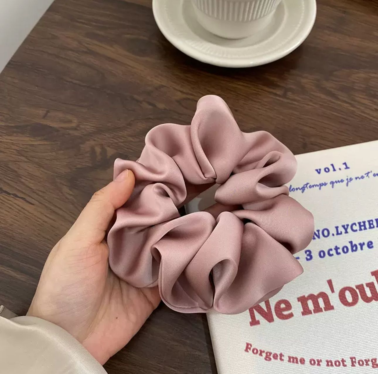 Satin large intestine tie head rope hair tie for women