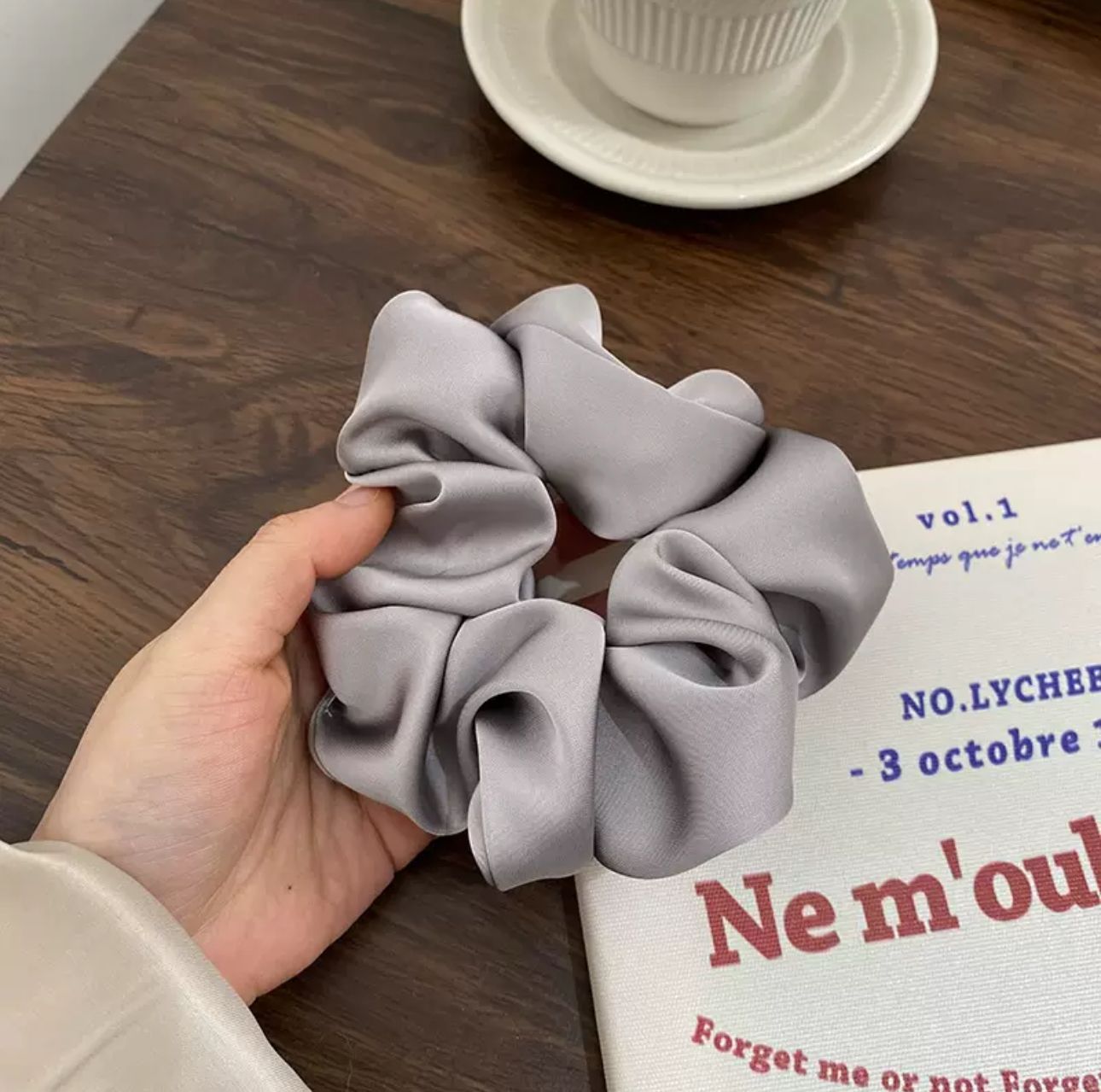 Satin large intestine tie head rope hair tie for women